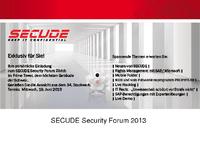 Security-Foren 2013 von SECUDE in München, Zürich und Frankfurt ? Rundumschutz der Daten, Gerätekontrolle, Online- und Offline-Sicherheit sowie SAP