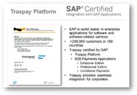 TRAXPAY PLATTFORM ZUR ECHTZEITVERARBEITUNG VON B2B-FINANZTRANSAKTIONEN ERHÄLT SAP ZERTIFIZIERUNG FÜR DIE INTEGRATION IN SAP® ERP