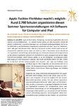 Apple-Tochter FileMaker macht–s möglich: Rund 2.700 Schulen organisieren diesen Sommer Sportveranstaltungen mit Software für Computer und iPad