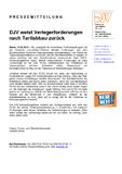 DJV weist Verlegerforderungen nach Tarifabbau zurück