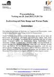 Fachvortrag mit Peter Runge und Werner Penke