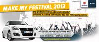 „Make My Festival“: MyVideo und Suzuki starten gemeinsam in den Festivalsommer 2013