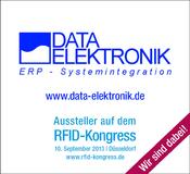 Data Elektronik präsentierte sich erstmals als Aussteller auf dem RFID-Kongress 2013 von ?RFID im Blick?