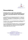 Vortrag Herr Prof. Dr. Jürgen Grabe, Vizepräsident  Forschung der Technischen Universität Hamburg-Harburg,  zum Thema „Forschungsvorhaben der TUHH zu Offshore  Wind.“