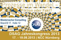 HANA BW Einführungsbeipiele aus der Praxis ? Westernacher auf dem  DSAG Jahreskongress 2013 in Nürnberg