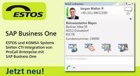 ESTOS und KOMSA Systems bieten CTI-Integration in SAP Business One an