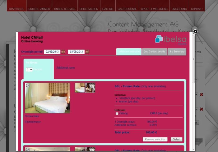 Website an Hotel-Management-Software:  ibelsa kooperiert mit Branchenkenner web4business
