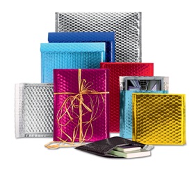 Farbenfroh und gut gepolstert: Luftpolster-Geschenktaschen von Ratioform