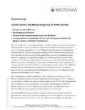 Leichte Umsatz- und Margensteigerung im dritten Quartal Leichte Umsatz- und Margensteigerung im dritten Quartal