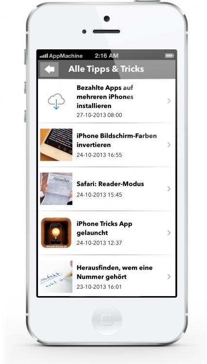 Platz 1 der iTunes-Charts: mit AppMachine erstellte Trick-App fürs iPhone erreicht 100.000 Downloads in einer Woche (BILD)
