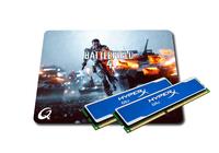 Neues Kingston HyperX Bundle: „Battlefield 4“ Sammler-Mauspad von QPAD ergänzt Memory und SSDs