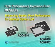 Neue Familie von Common-Drain MOSFETs mit hoher Performance von AOS