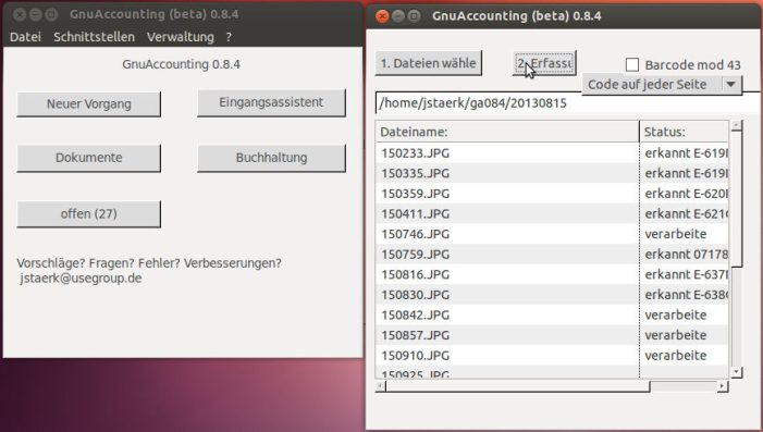 Open-Source-Buchhaltung Gnuaccounting unterstützt OpenOffice 4, DocTag und SEPA-Vorbereitungen