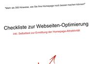 Checkliste zur Webseiten – Optimierung